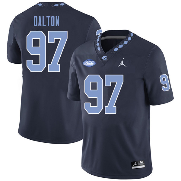 Jordan Brand Men #97 Jalen Dalton North Carolina Tar Heels College Football Jerseys Sale-Navy